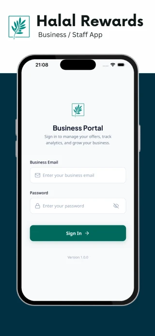 Halal Rewards Business Owner App
